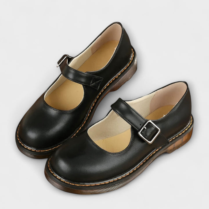 ASTRID | ELEGANT STRAPPED LEATHER SHOES