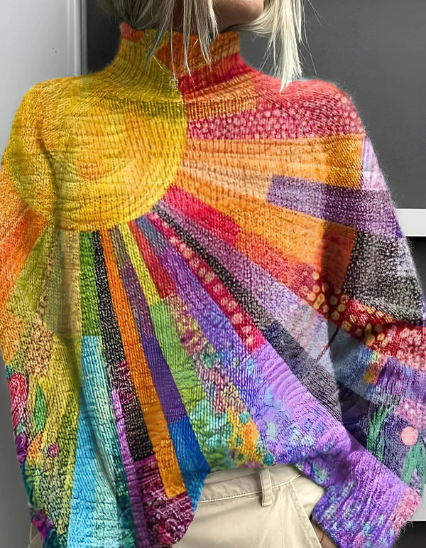 Fana | Bright & Colourful Turtleneck Sweater – Bold & Chic
