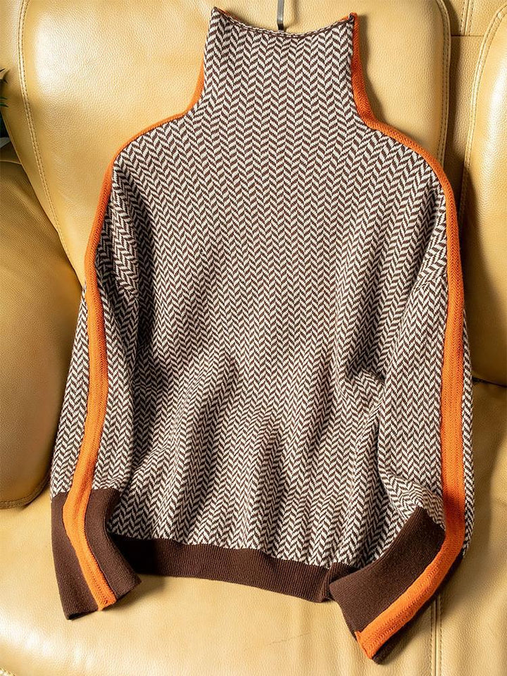 Aubrey | Striped Turtleneck Sweater