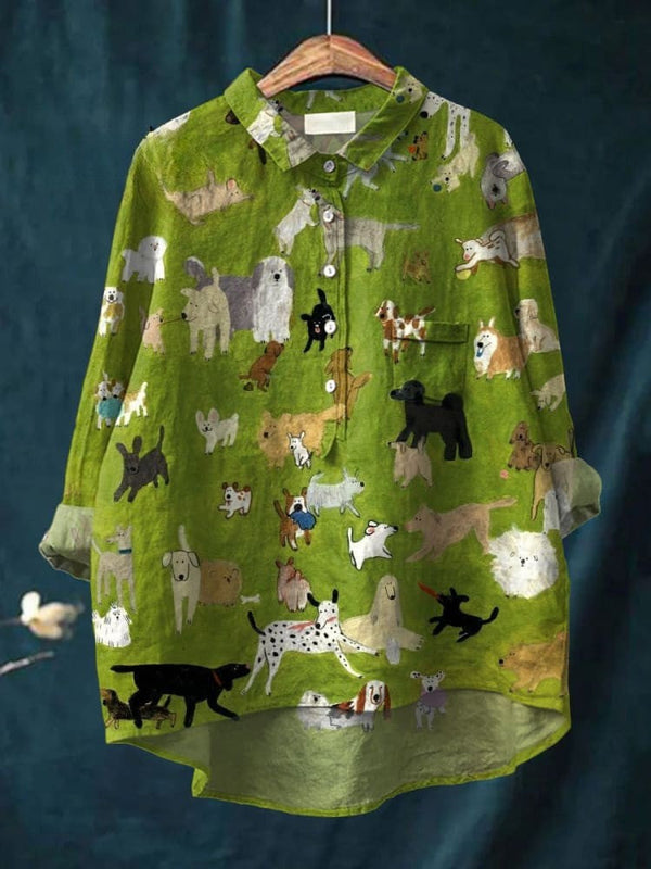 Pawlette™ | Dog Art Cotton Shirt