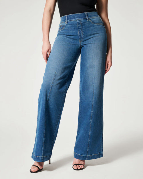 Minerva Modern Denim Palazzo Pants – Chic & Comfortable