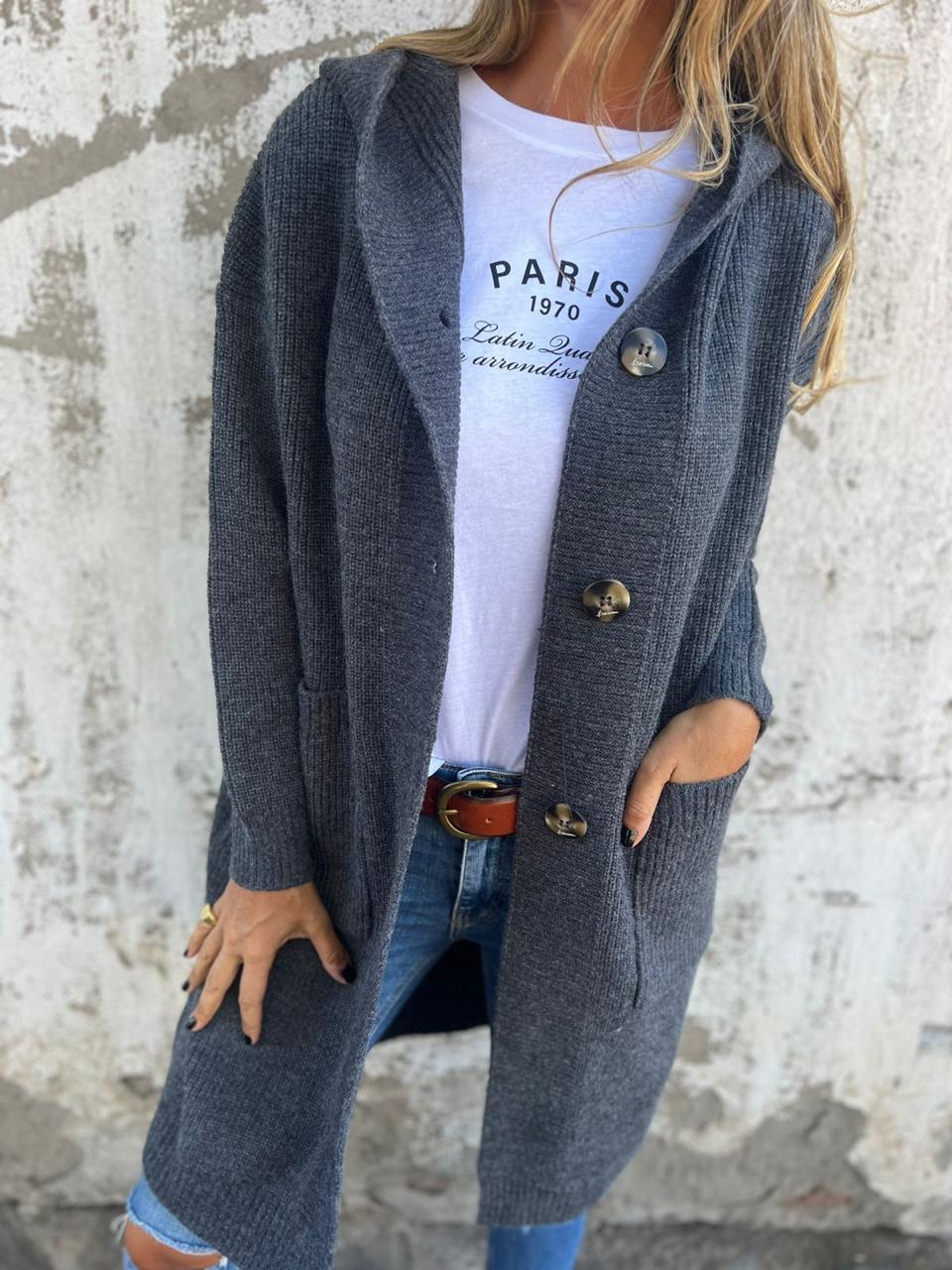 Giselle | Stylish Long Cardigan – Cozy & Chic