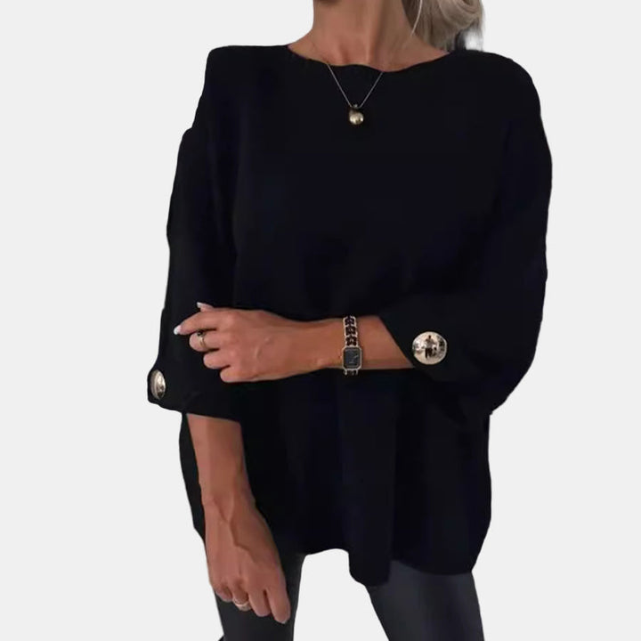 Elsinara | Stylish Long-Sleeve Buttoned Top – Chic & Comfortable