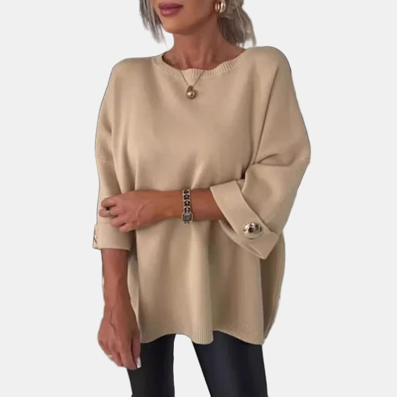 Elsinara | Stylish Long-Sleeve Buttoned Top – Chic & Comfortable