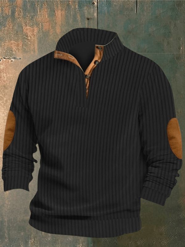 COOPER - RIPPED SWEATER WITH HIGH COLLAR