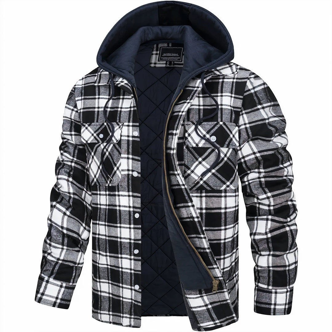 Declan | Quilted Checkered Hoodie