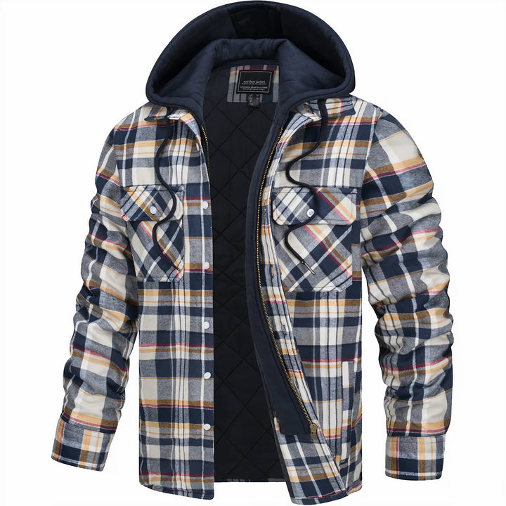 Declan | Quilted Checkered Hoodie