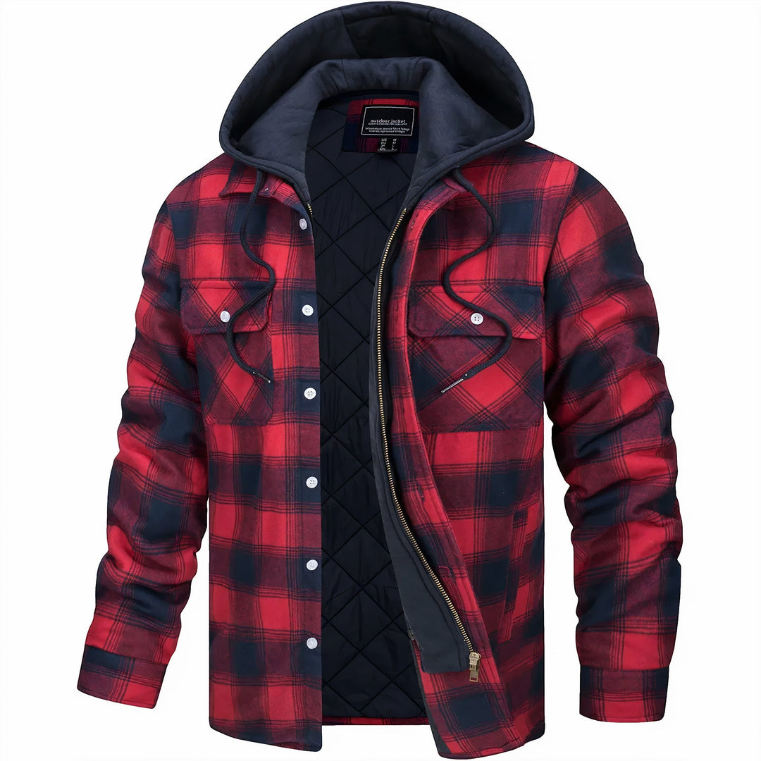 Declan | Quilted Checkered Hoodie