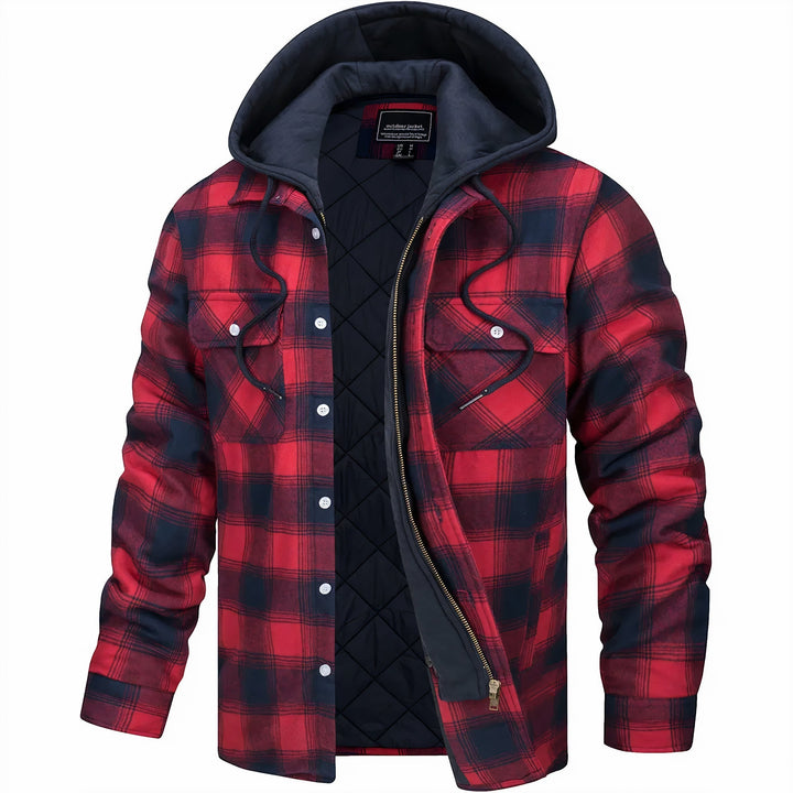 Declan | Quilted Checkered Hoodie