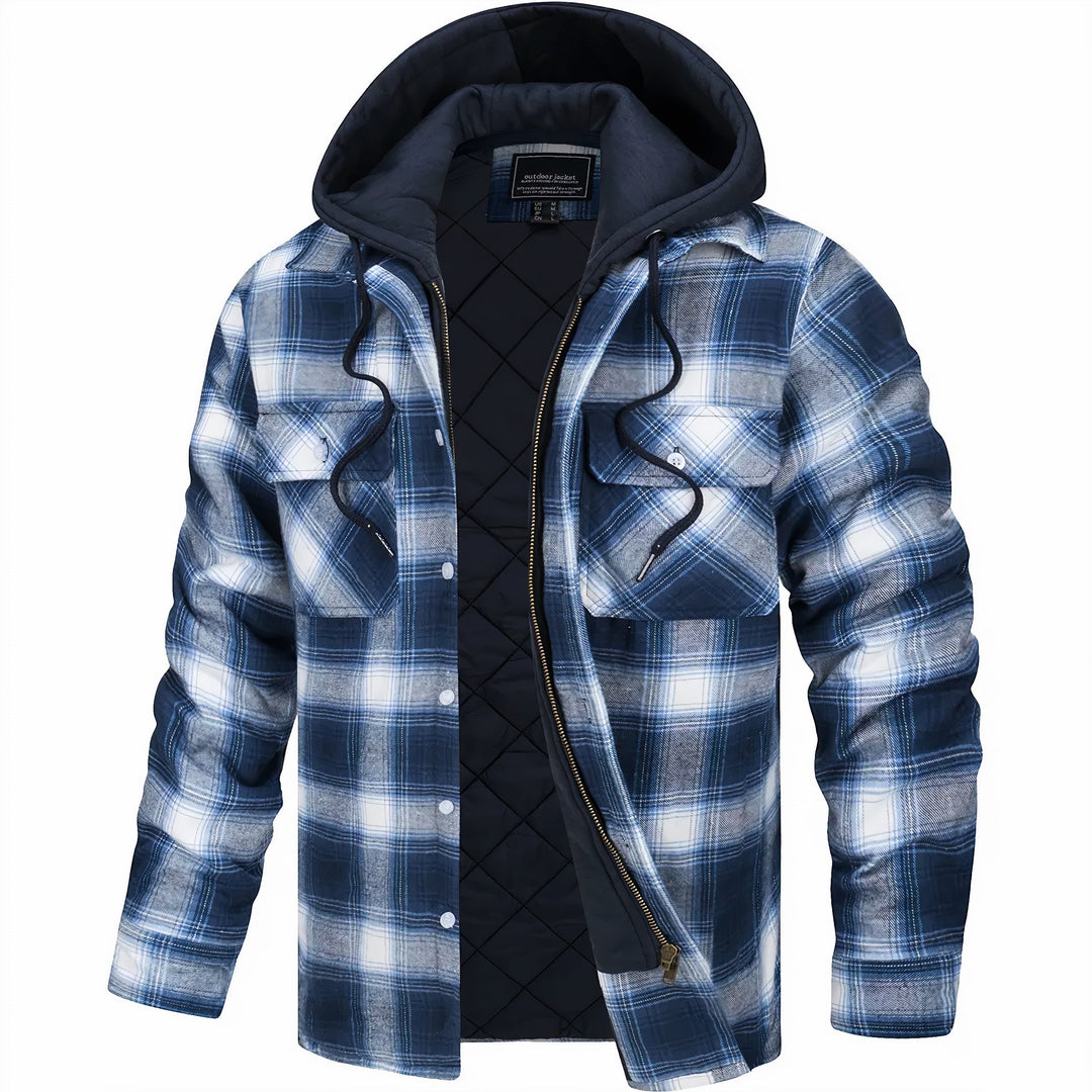 Declan | Quilted Checkered Hoodie