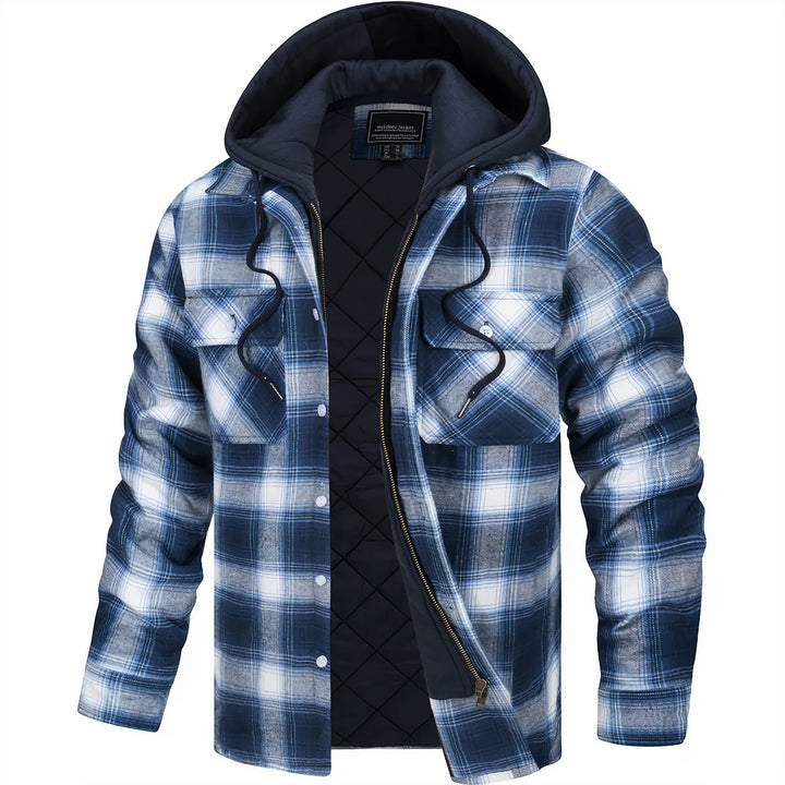 Declan | Quilted Checkered Hoodie