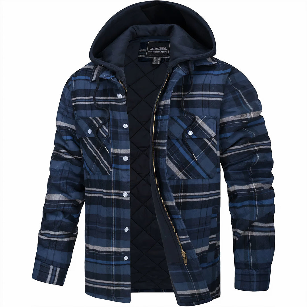 Declan | Quilted Checkered Hoodie