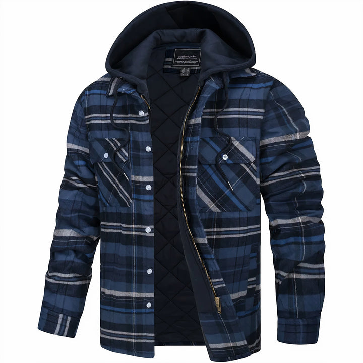 Declan | Quilted Checkered Hoodie