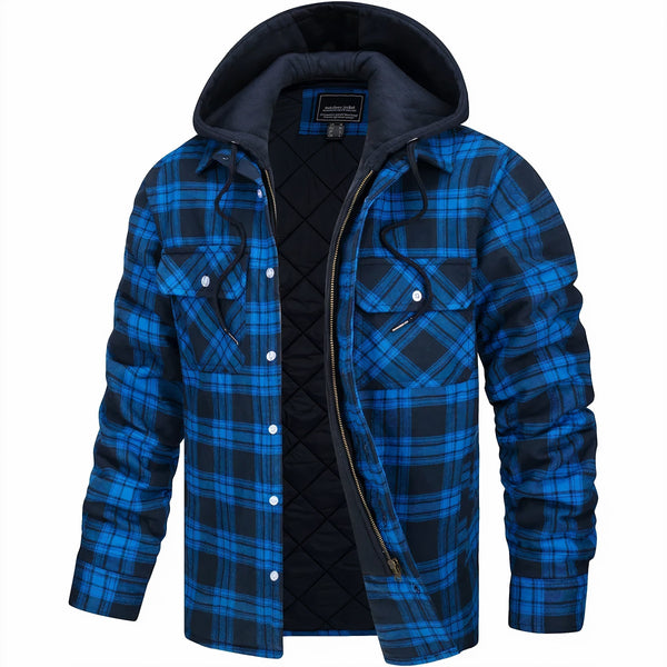 Declan | Quilted Checkered Hoodie